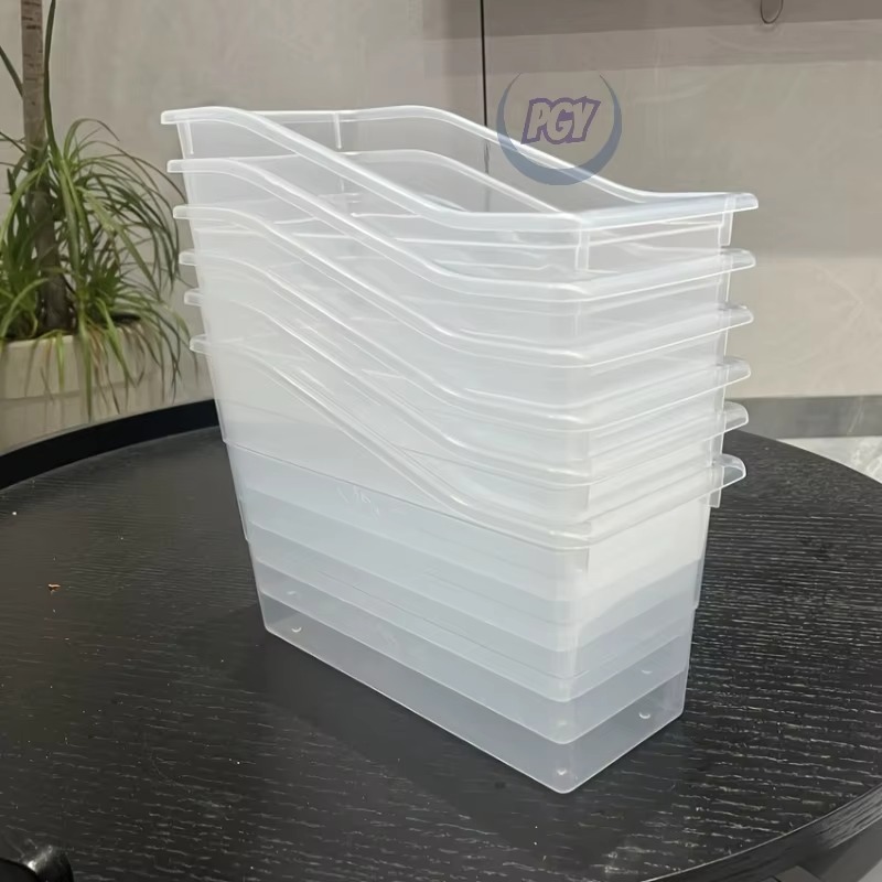 Home Essentials Bathroom Organizer - กล่องเก็บของพลาสติกใสแบบซ้อนได้ 6 ชิ้น สำหรับโต๊ะทำงาน ครัว เครื่องเทศ