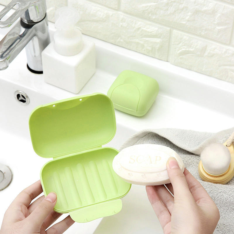 Home Bathroom Lock - กล่องใส่สบู่พกพา กันน้ำ กันรั่ว พร้อมฝาปิดล็อค สำหรับอ่างล้างหน้าในห้องน้ำและจัดเก็บของใช้ในบ้าน