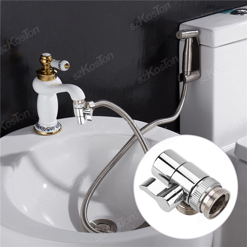 Home Bathroom With Two Toilets - สําหรับห้องครัวหัวฉีดน้ํา One ใน 2 OUT ก๊อกน้ําอะแดปเตอร์อ่างล้างจาน
