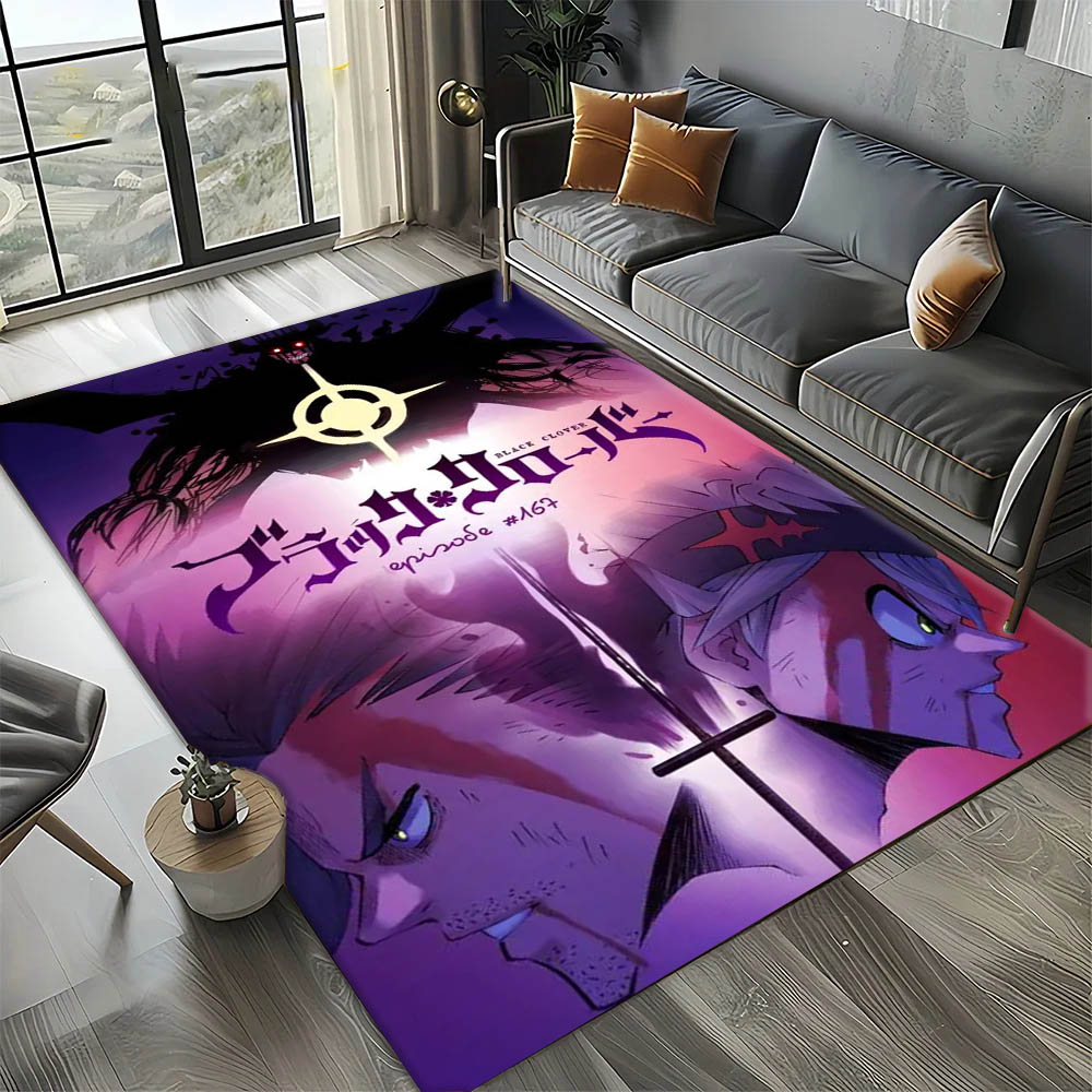 Home Bathroom Carpet - การ์ตูนอะนิเมะ B-Black H-Hot Clover พรมปูพื้นสำหรับตกแต่งห้อง ห้องครัว