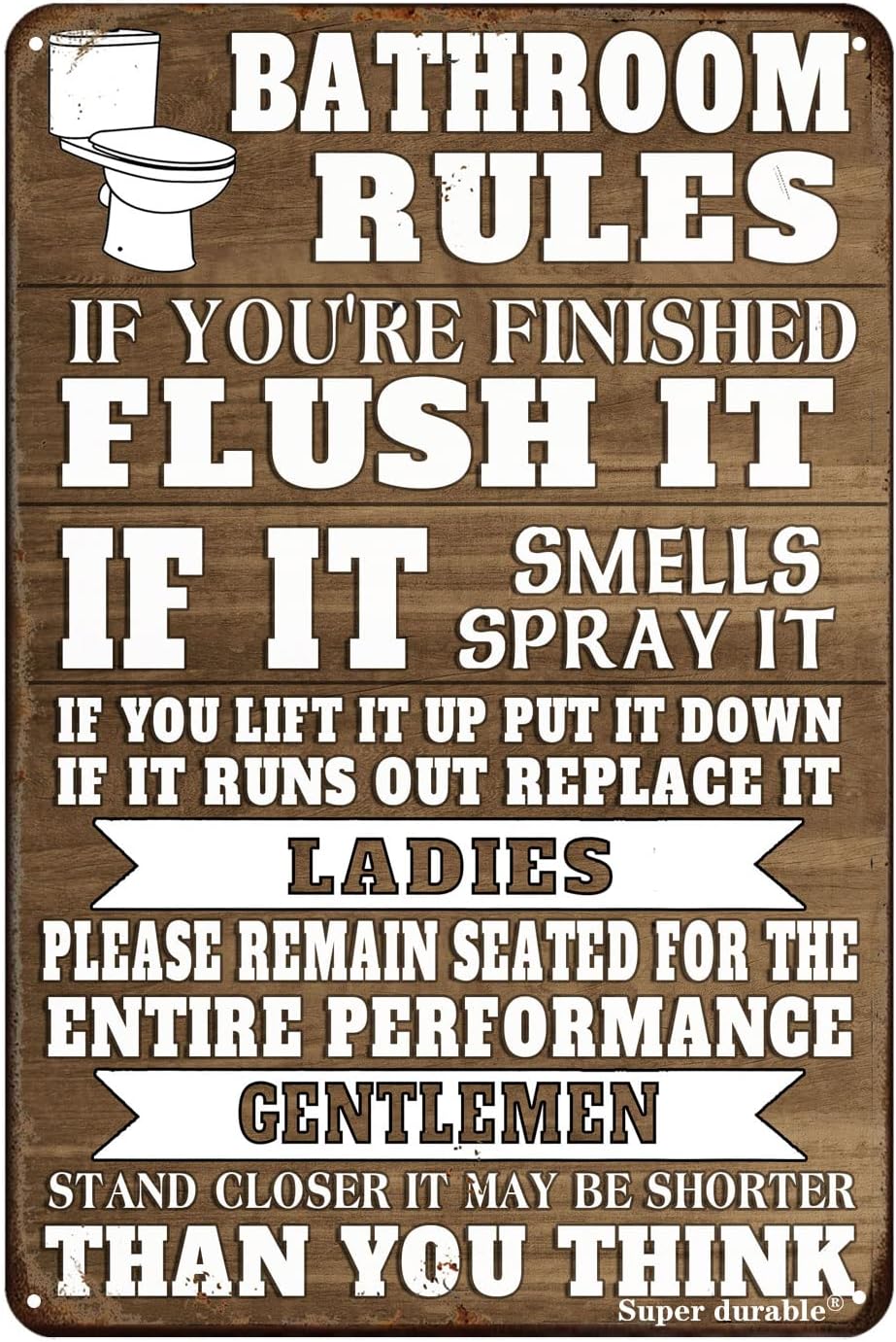 Home Bathroom Quotes - ป้ายโลหะตกแต่งผนังห้องน้ำลายข้อความตลกๆ สไตล์บ้านไร่ สำหรับห้องน้ำ ห้องสุขา ตกแต่งบ้าน ทำจากอะลูมิเนียม