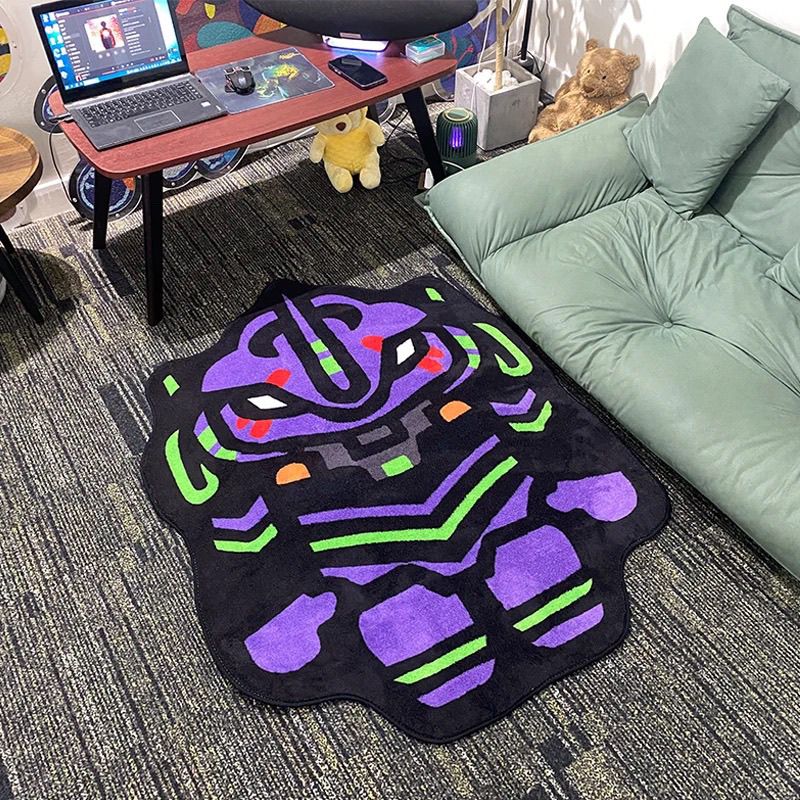 Home Bathroom Carpet - พรมปูพื้นลาย NEON GENESIS EVANGELION ดีไซน์เนอร์ ผ้าพลัฌนุ่ม