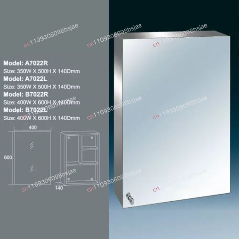 ตู้กระจกสแตนเลส 304 ตู้กระจกห้ - Bathroom Cabinet Mirror บทวิจารณ์และราคา