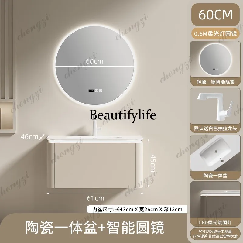 ตู้ห้องน้ำไม้เนื้อแข็งสีเทาครี - Bathroom Cabinet Mirror บทวิจารณ์และราคา