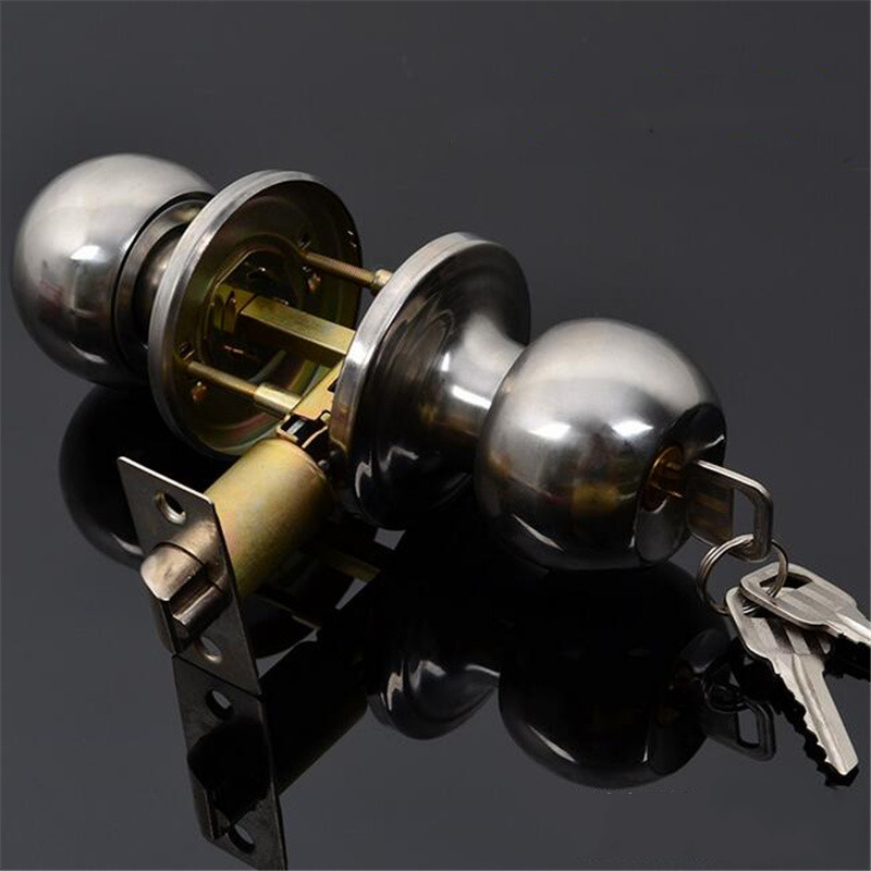 ลูกบิดประตูทรงกลมแบบมีกุญแจสำห - Home Bathroom Lock บทวิจารณ์และราคา