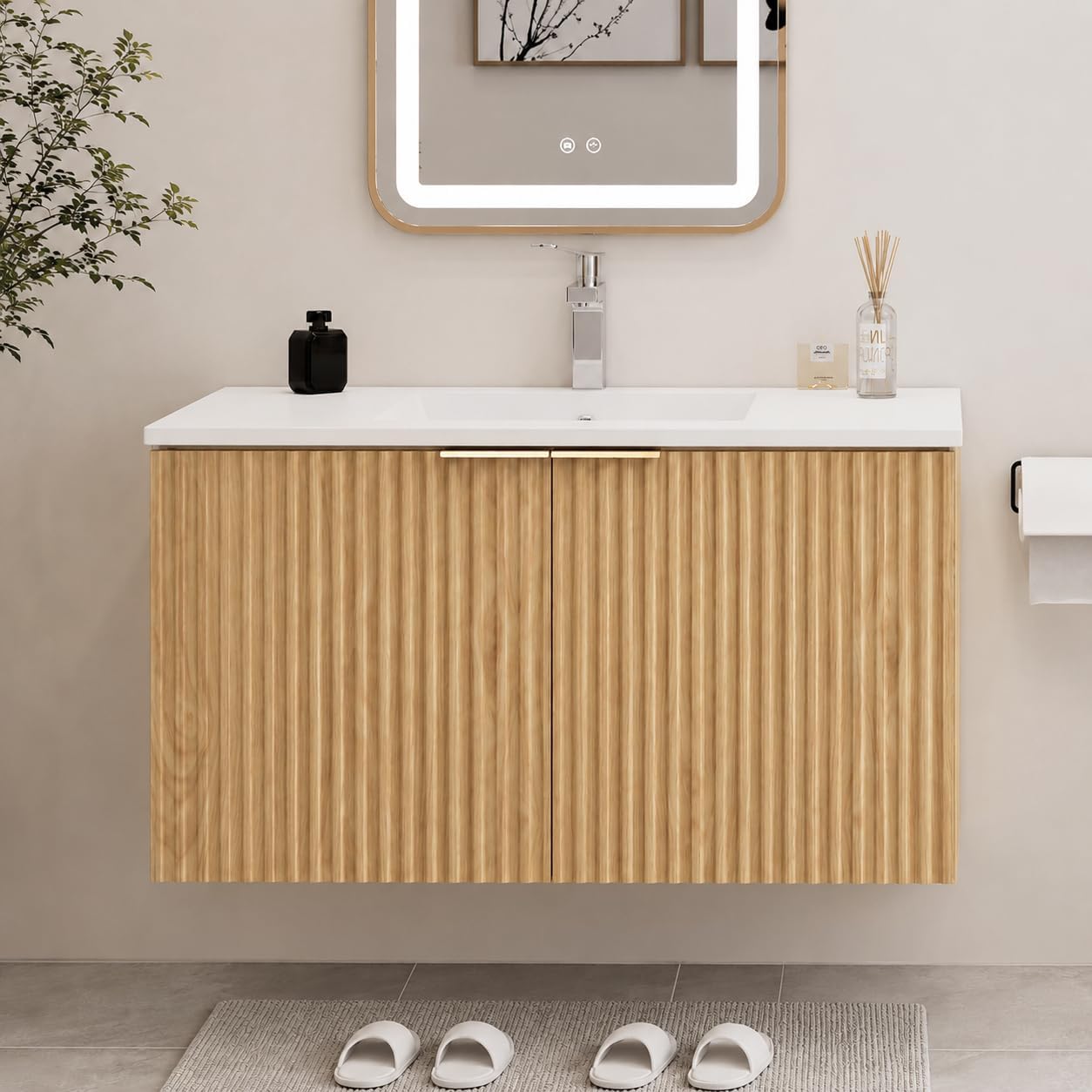 ตู้ห้องน้ำแบบลอยตัวทันสมัยพร้อ - Home In Bathroom บทวิจารณ์และราคา