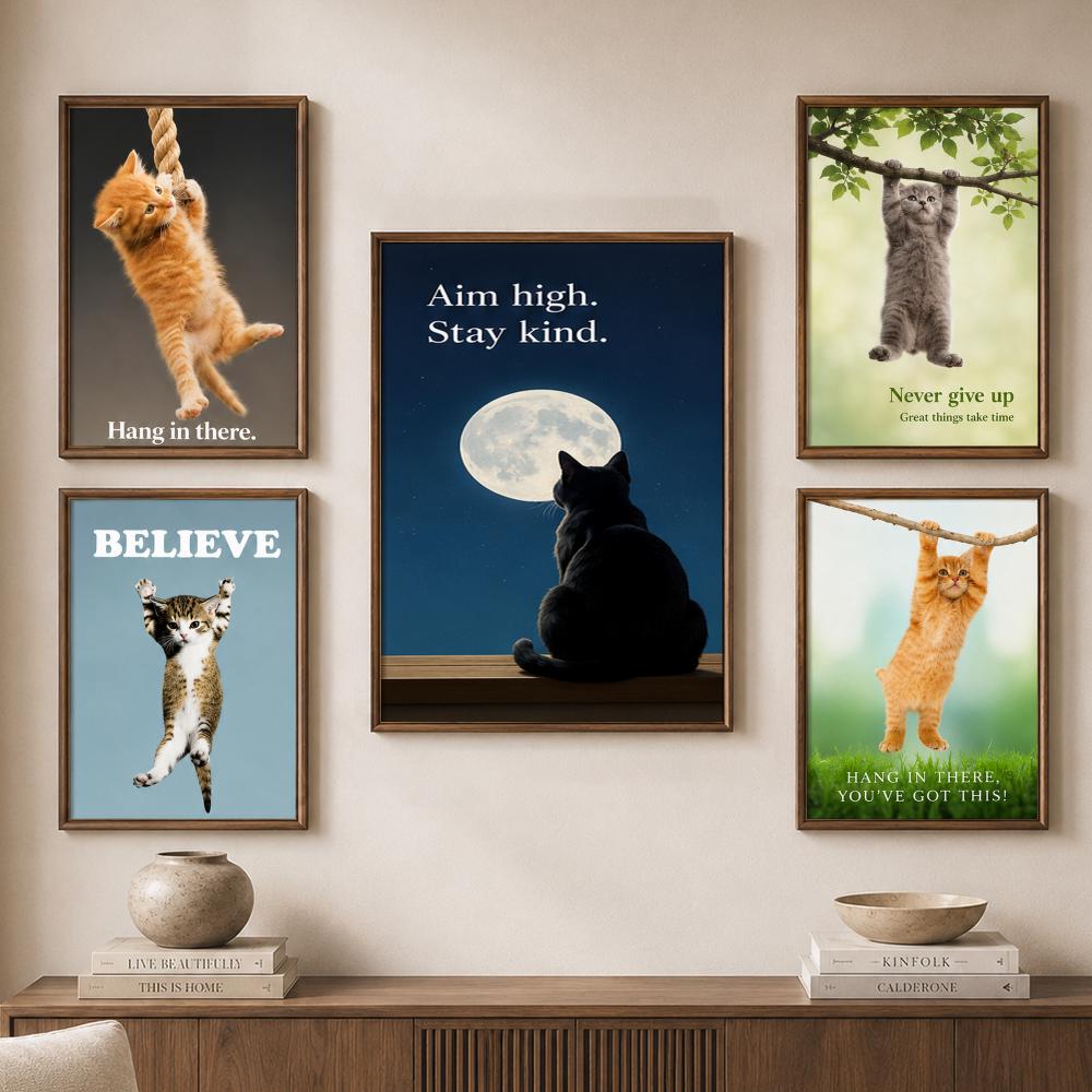 ภาพโปสเตอร์แมวตลกสร้างแรงบันดา - Home Bathroom Quotes บทวิจารณ์และราคา