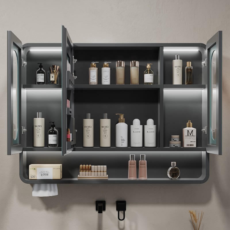 กระจกห้องน้ำแบบมีไฟ LED ด้านหล - Bathroom Cabinet Mirror บทวิจารณ์และราคา