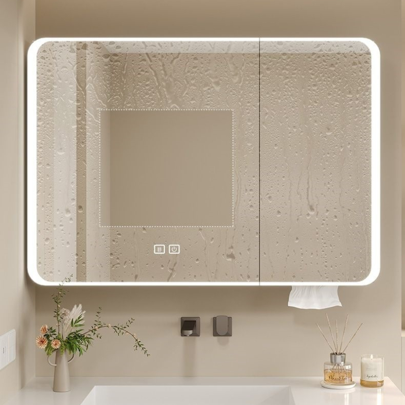 ตู้กระจกห้องน้ำ LED อะลูมิเนีย - Bathroom Cabinet Mirror บทวิจารณ์และราคา