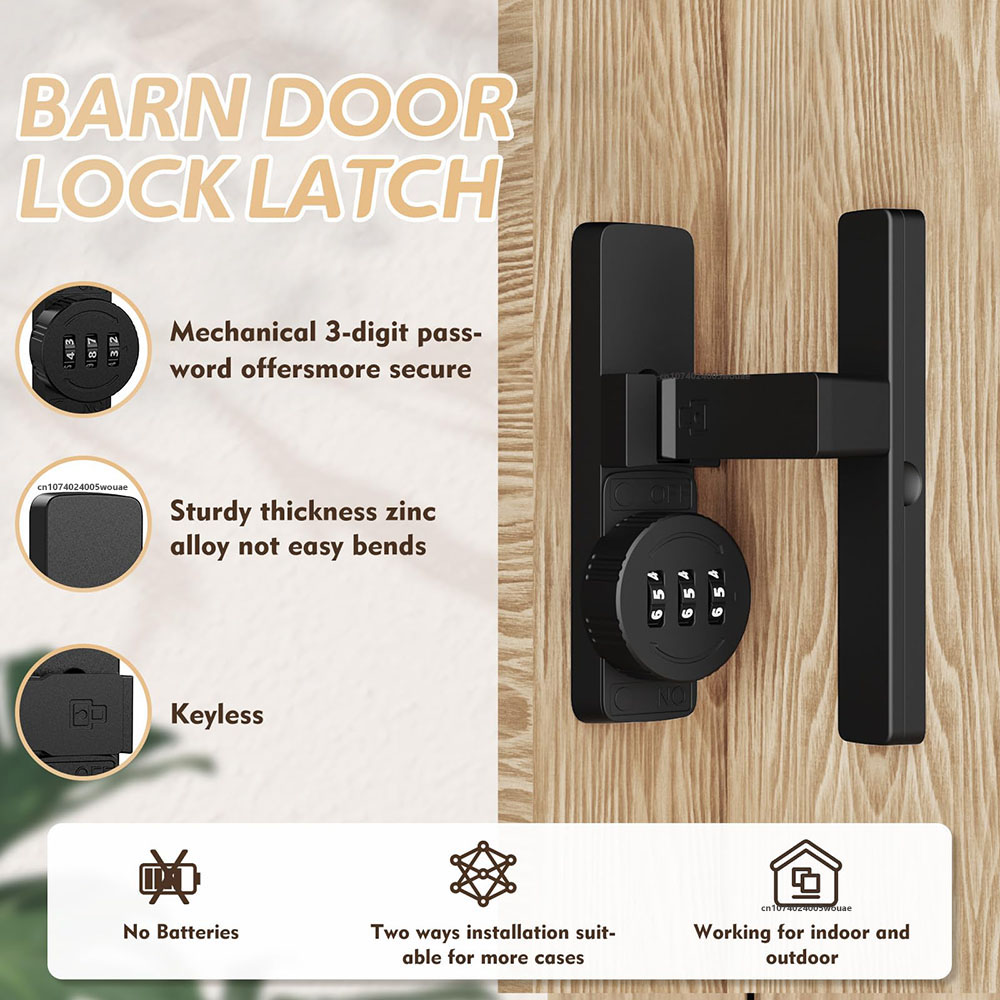 Security Barn ประตูล็อค 3 หลัก - Home Bathroom Lock บทวิจารณ์และราคา