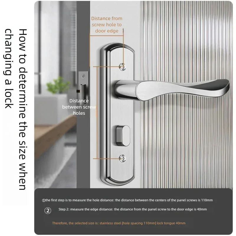กุญแจล็อคประตูสแตนเลสอเนกประสง - Home Bathroom Lock บทวิจารณ์และราคา