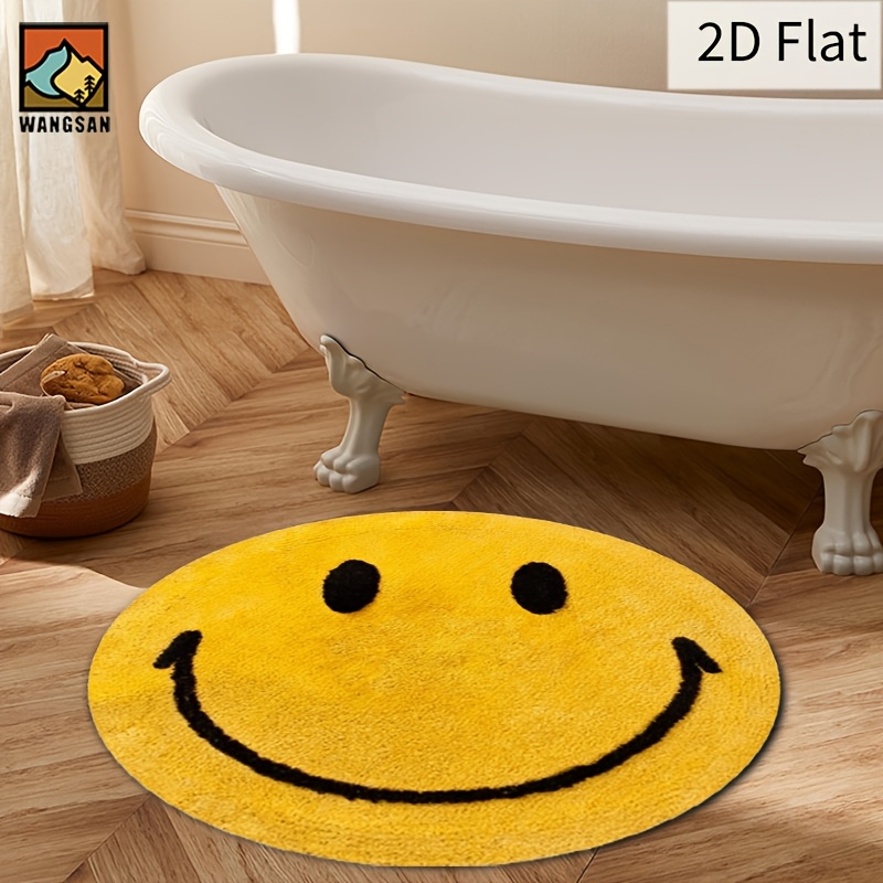 พรมผ้าสักหลาดทรงกลม 2 มิติ ลาย - Home Bathroom Carpet บทวิจารณ์และราคา