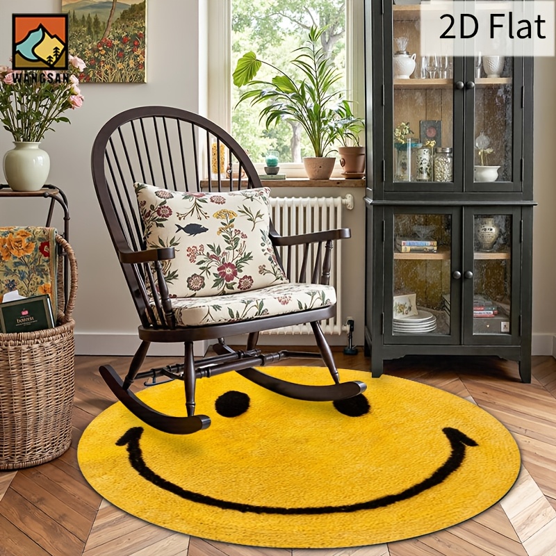 พรมผ้าสักหลาดทรงกลม 2 มิติ ลาย - Home Bathroom Carpet บทวิจารณ์และราคา