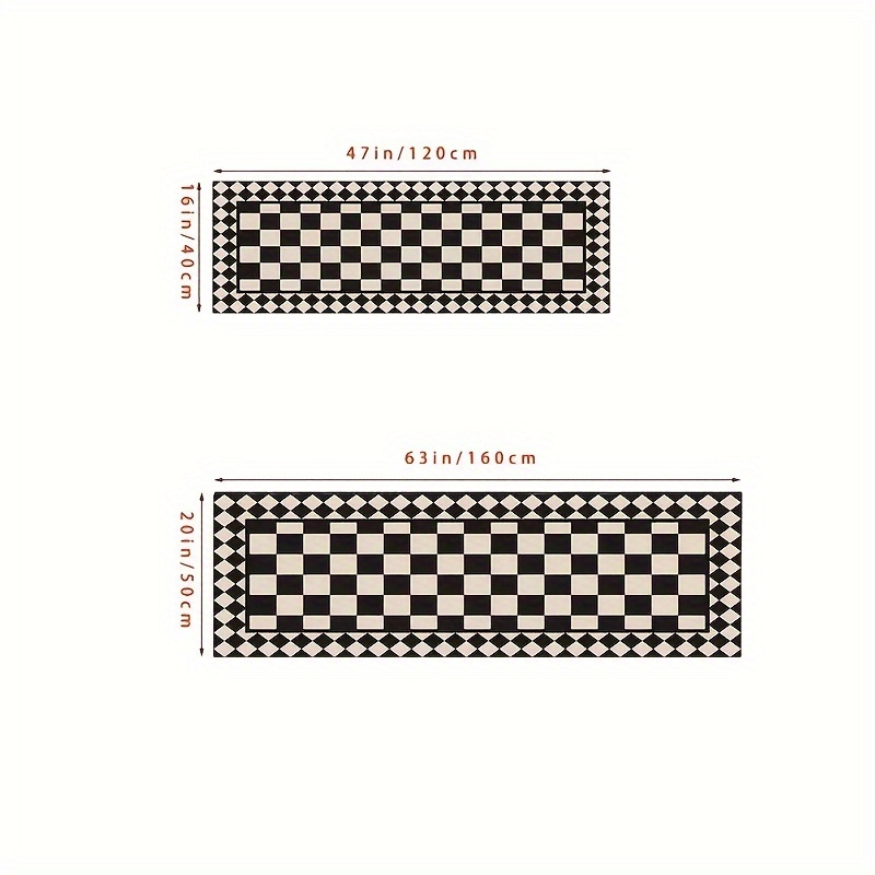 VIKAMA พรมลายตารางหมากรุกสีดำข - Home Bathroom Carpet บทวิจารณ์และราคา