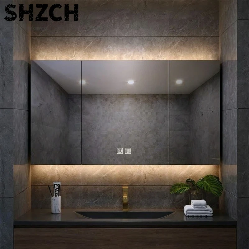 กระจกห้องน้ำแบบหนาทันสมัยพร้อม - Bathroom Cabinet Mirror บทวิจารณ์และราคา