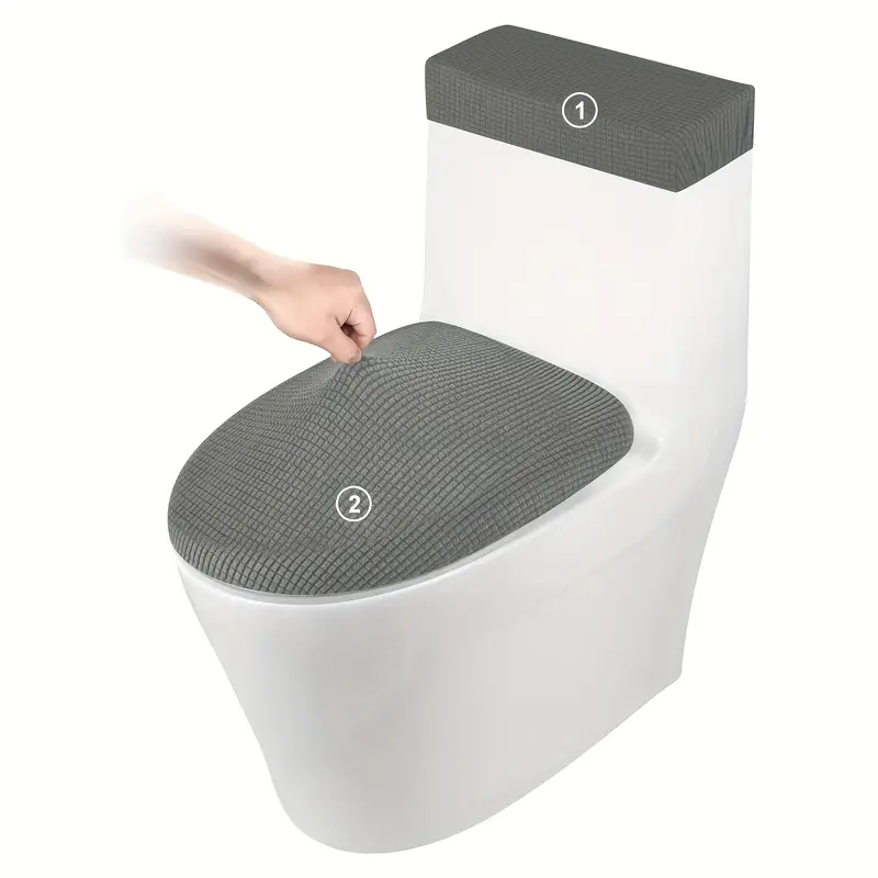 ชุดคลุมฝาชักโครกและฝาถังชักโคร - Home Bathroom With Two Toilets บทวิจารณ์และราคา
