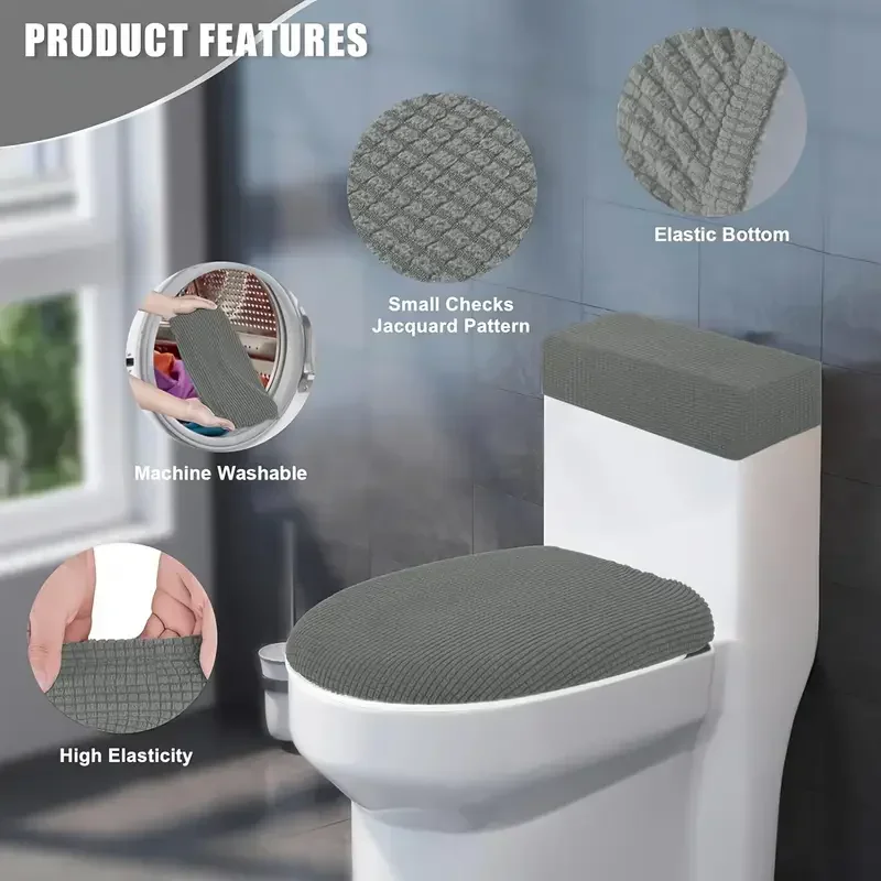 ชุดคลุมฝาชักโครกและฝาถังชักโคร - Home Bathroom With Two Toilets บทวิจารณ์และราคา