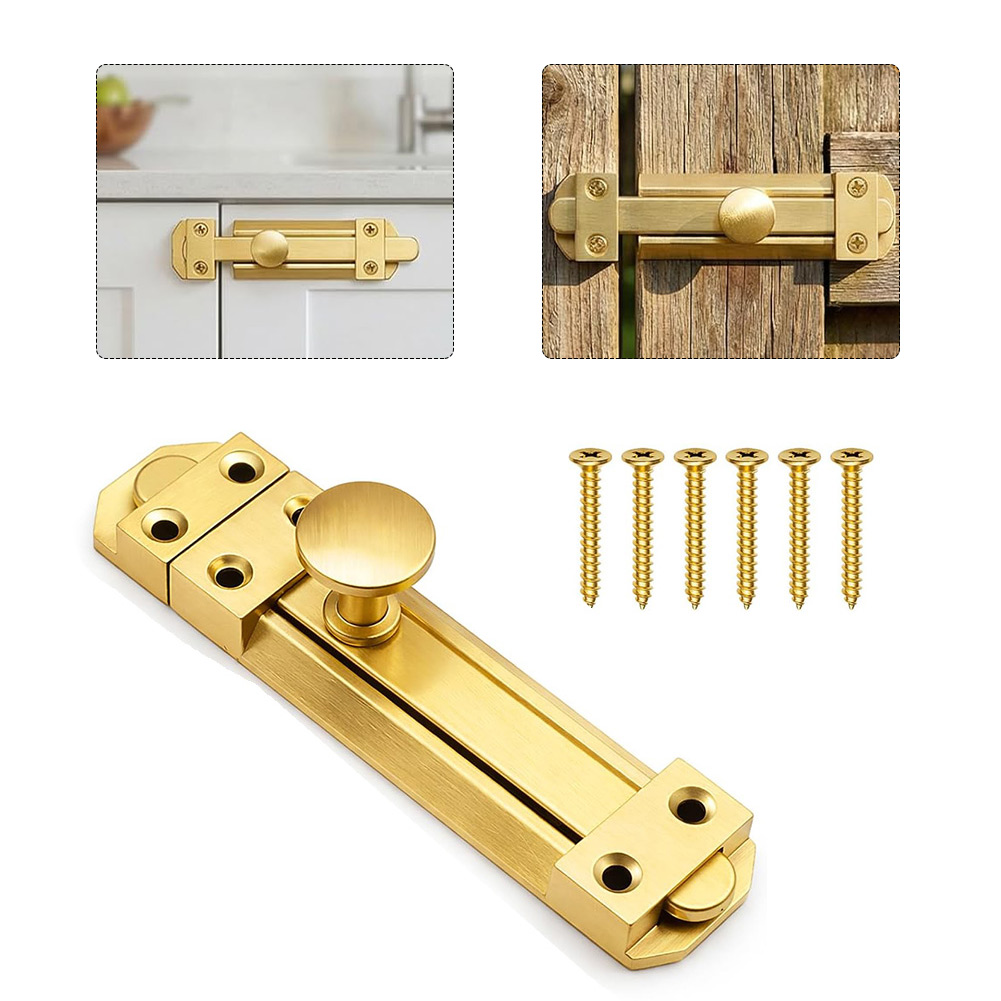 กลอนประตูบานเลื่อนทองเหลืองแท้ - Home Bathroom Lock บทวิจารณ์และราคา