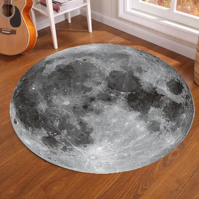 Galaxy Earth Moon พรมกลมสําหรั - Home Bathroom Carpet บทวิจารณ์และราคา