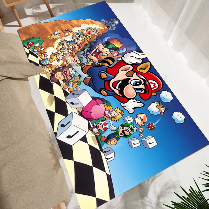 การ์ตูนS-Super M-Mario Brosเกม - Home Bathroom Carpet บทวิจารณ์และราคา