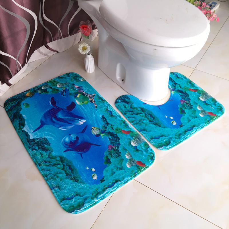 พรมปูพื้นห้องน้ำ พรมปูพื้นห้อง - Home Bathroom With Two Toilets บทวิจารณ์และราคา