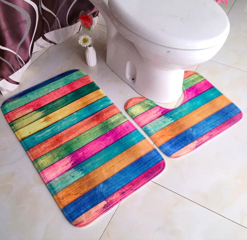 พรมปูพื้นห้องน้ำ พรมปูพื้นห้อง - Home Bathroom With Two Toilets บทวิจารณ์และราคา