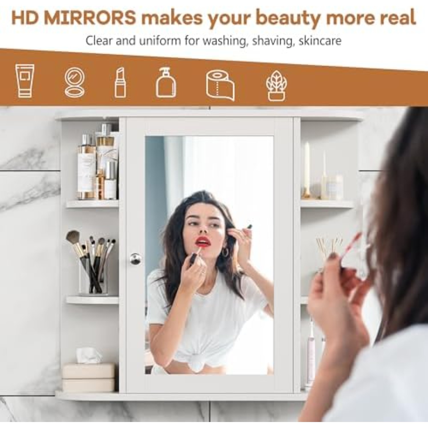 ตู้ยาในห้องน้ำ, ตู้กระจกห้องน้ - Bathroom Cabinet Mirror บทวิจารณ์และราคา