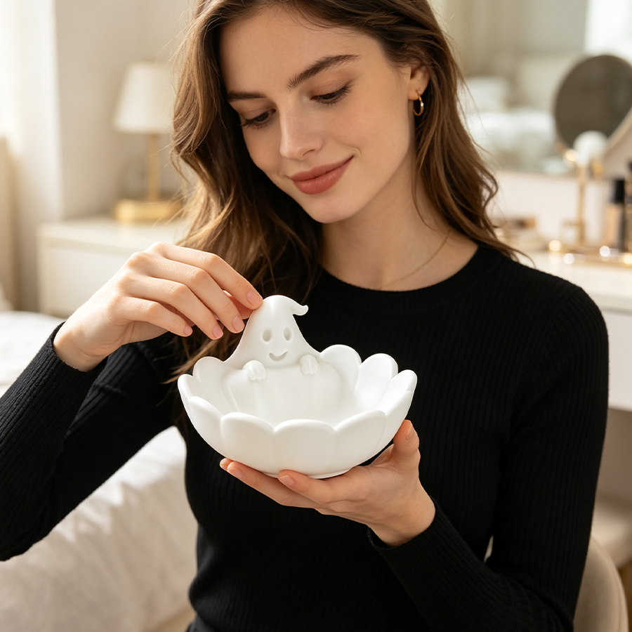 ถาดใส่เครื่องประดับรูปผี 3D สี - Home Essentials Bathroom Organizer บทวิจารณ์และราคา